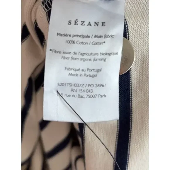 B45 Sezane Colette Mariniere Striped Top Women XS Parisian Chic Old Money French - Picture 9 of 9